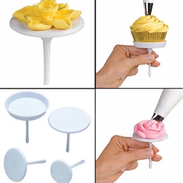 Bộ dù bắt kem 4 chiếc - Bộ 4 Dù Xoay Nhựa Bắt Bông Kem - Dù bắt hoa, dù bắt bông kem