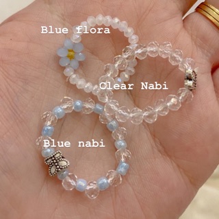 Nhẫn dây chun hạt cườm nhiều màu