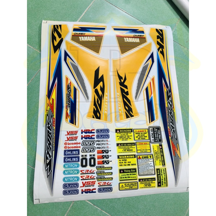 ( Quí khách vui lòng mang ra tiệm cho thợ dán ) Tem SIRIUS SPARK Z BẠC VÀNG