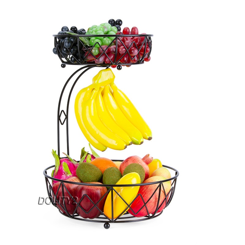 Iron Wire Fruits Basket Rack Modern Style for Snacks Home Kitchen Organizer