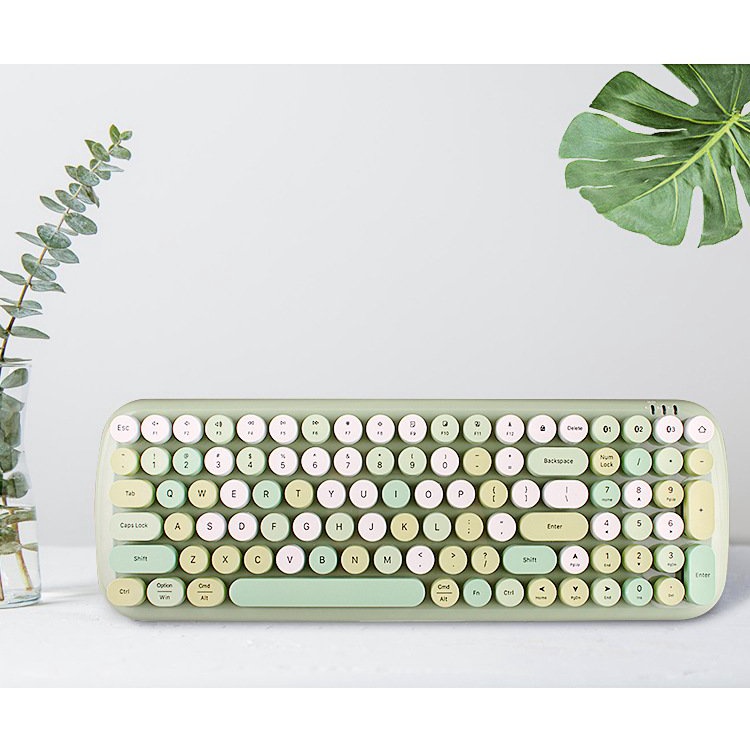 MOFII BT - Bàn phím Không dây Mofii BT 100 Phím Keycap Hình tròn Mini dành cho Điện thoại, máy tính, laptop, tivi