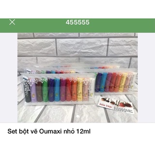 set bột vẽ móng 3d 12 màu M