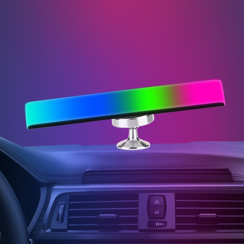 Cây Đèn LED RGB Trang Trí PC &amp; Ô Tô Và Decor Phòng Cực Kì Đẹp Điều Khiển Qua Giọng Nói, Có PIN, Cao 22cm.