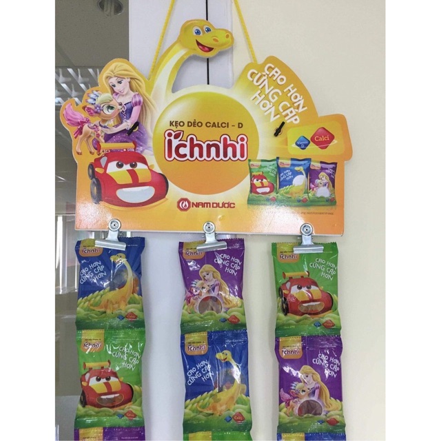 kẹo dẻo calci d, kẽm, probiotics ích nhi