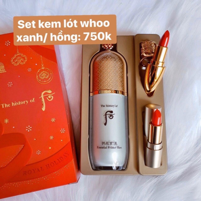 SÉT KEM LÓT WHOO XANH DÀNH CHO DA DẦU NHỜN, hỗn hợp, nhiều khuyết điểm