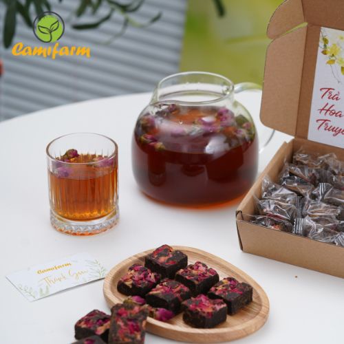 Trà hoa hồng đường nâu truyền thống Camifarm tốt cho sức khoẻ