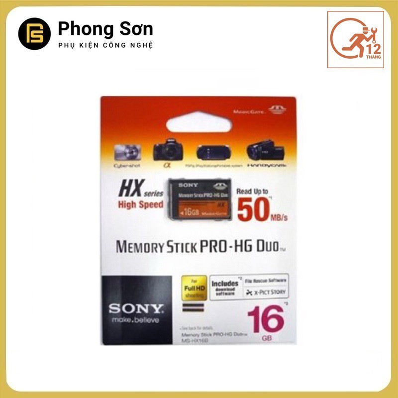 Thẻ nhớ Memory Stick Pro HX Duo 16GB Sony , Bảo hành 60 tháng