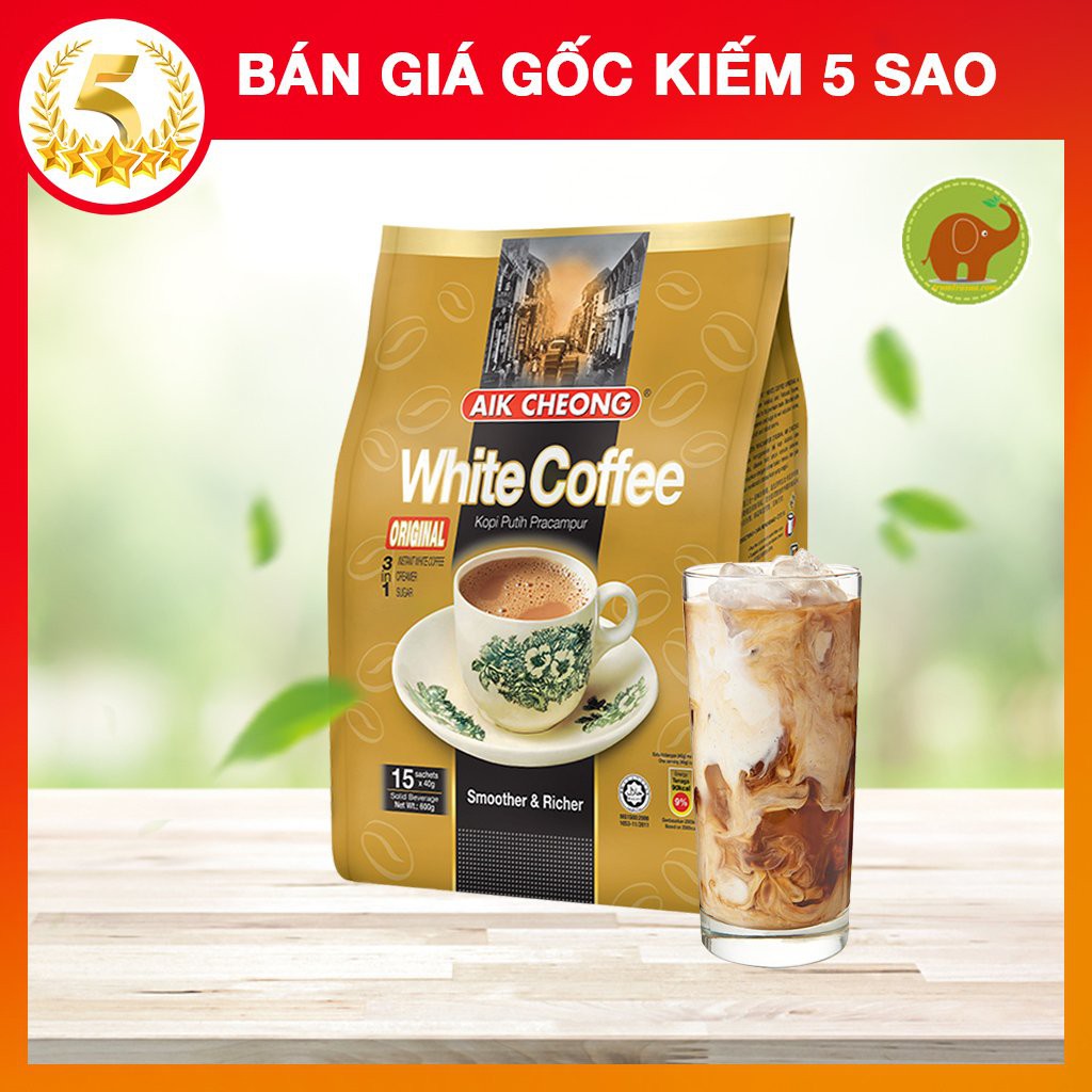 Cà Phê Trắng White Coffee Cafe Malaysia Aik Cheong Hòa Tan Combo 3 Gói Nhỏ SÀI GÒN ĐẶC SẢN