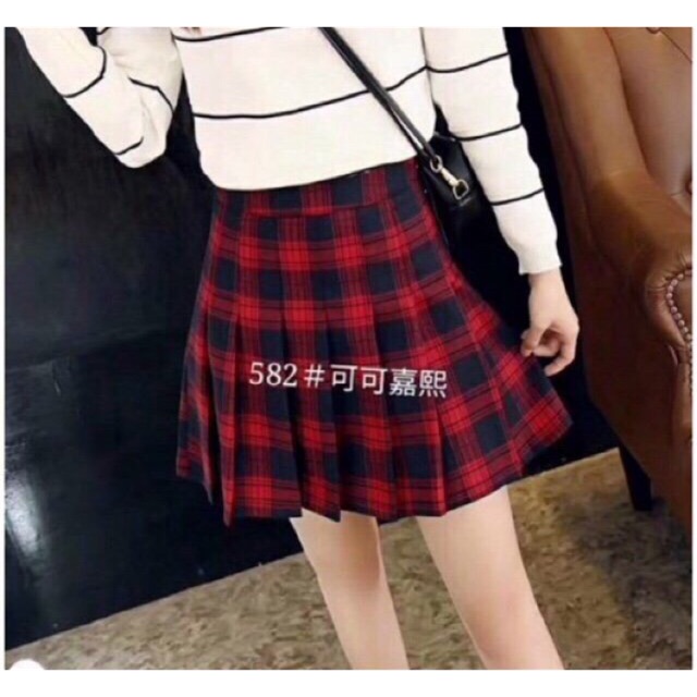 Chân váy tennis xếp ly kẻ caro nhiều màu