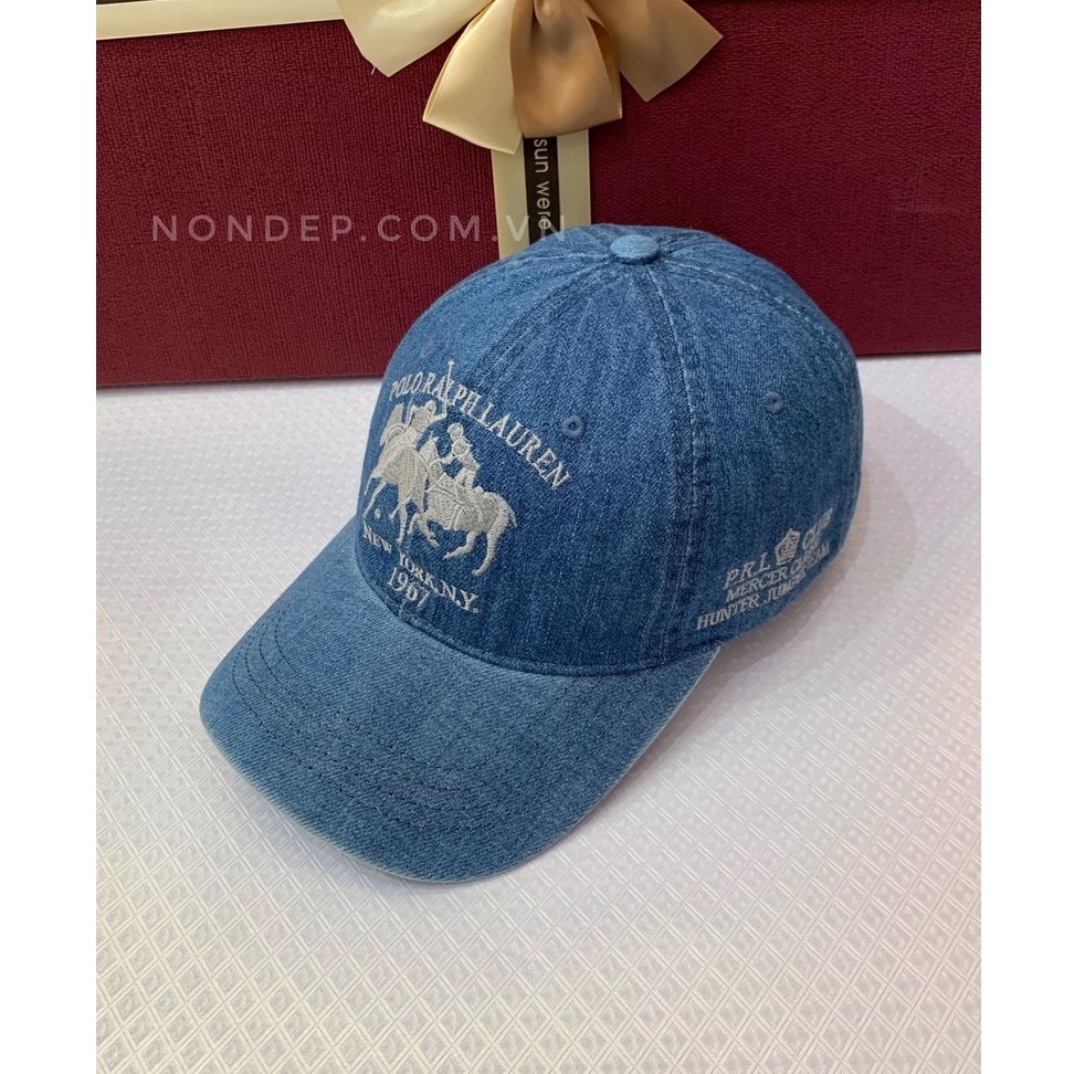 NÓN KẾT LOGO THÊU POLO JEAN, Nón Kết Chất Jean Nam Nữ Siêu Đẹp - UNISEX NAM NỮ