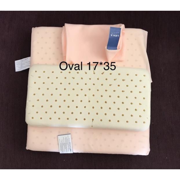 Gối cao su 🍓Liên Á cho bé sơ sinh🍓 Giảm 10K khi nhập GOIC1735 [Gối cao su] Liên Á cho bé Oval 17*35*2