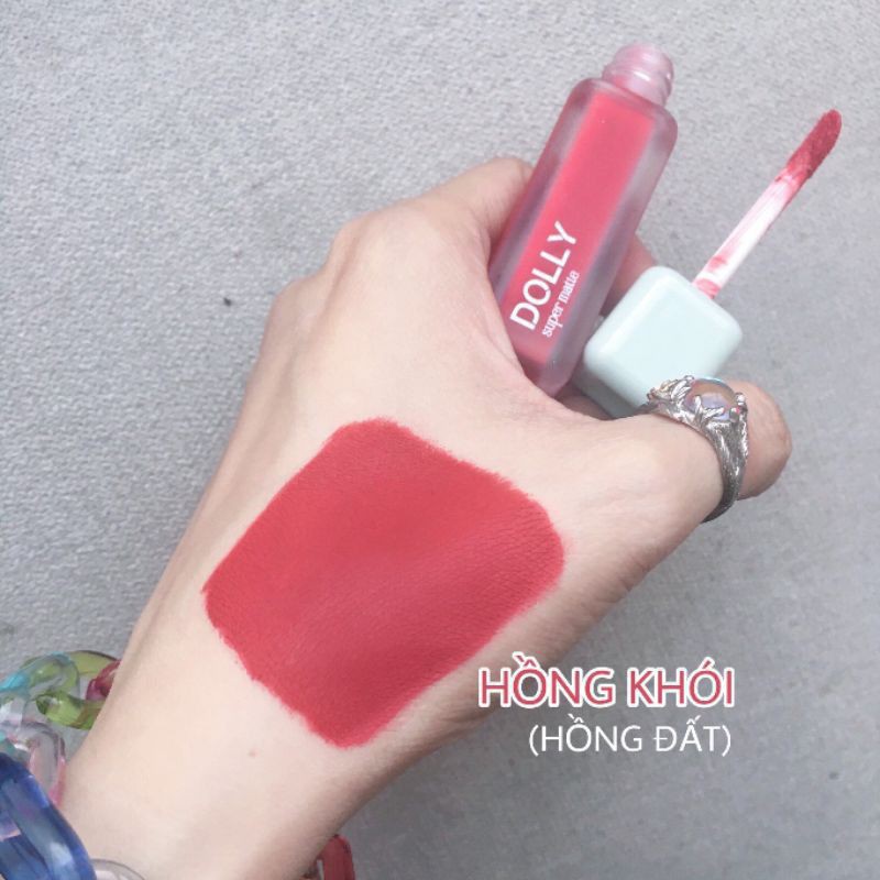 <Hồng khói>Son Dolly super matte hot trend 2021-Màu hót