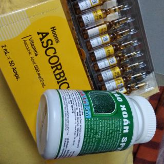 Combo 1 lọ tảo xoắn cốm vĩnh an & 10 ống vitamin huons c hàn quốc