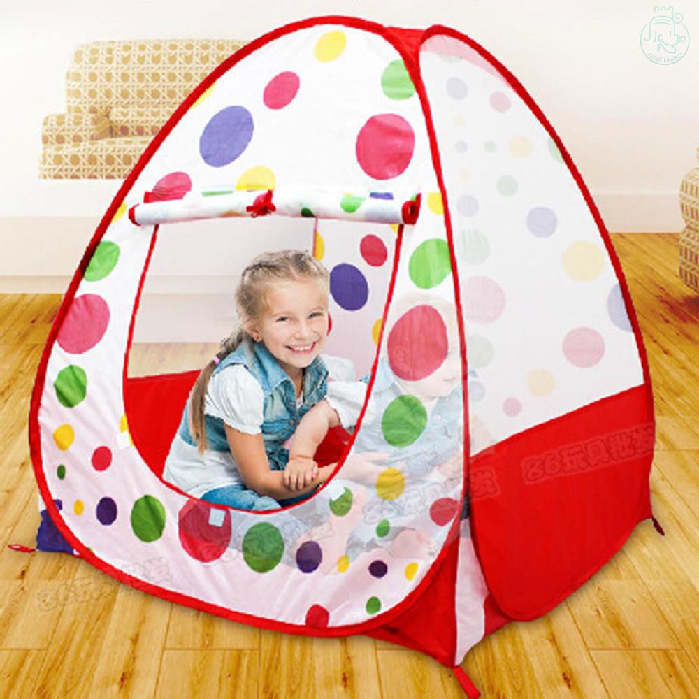 Lều chơi cắm trại trong nhà họa tiết chấm bi dành cho trẻ em