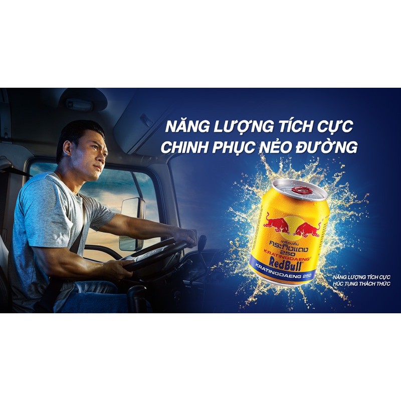 NƯỚC TĂNG LỰC REDBULL - BÒ HÚC THÁI LAN LON 250ML