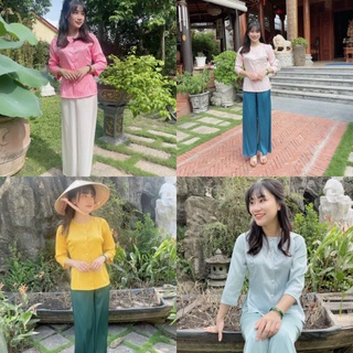 Đồ đi chùa _ SET BỘ BÀ BA GẤM CAO CẤP