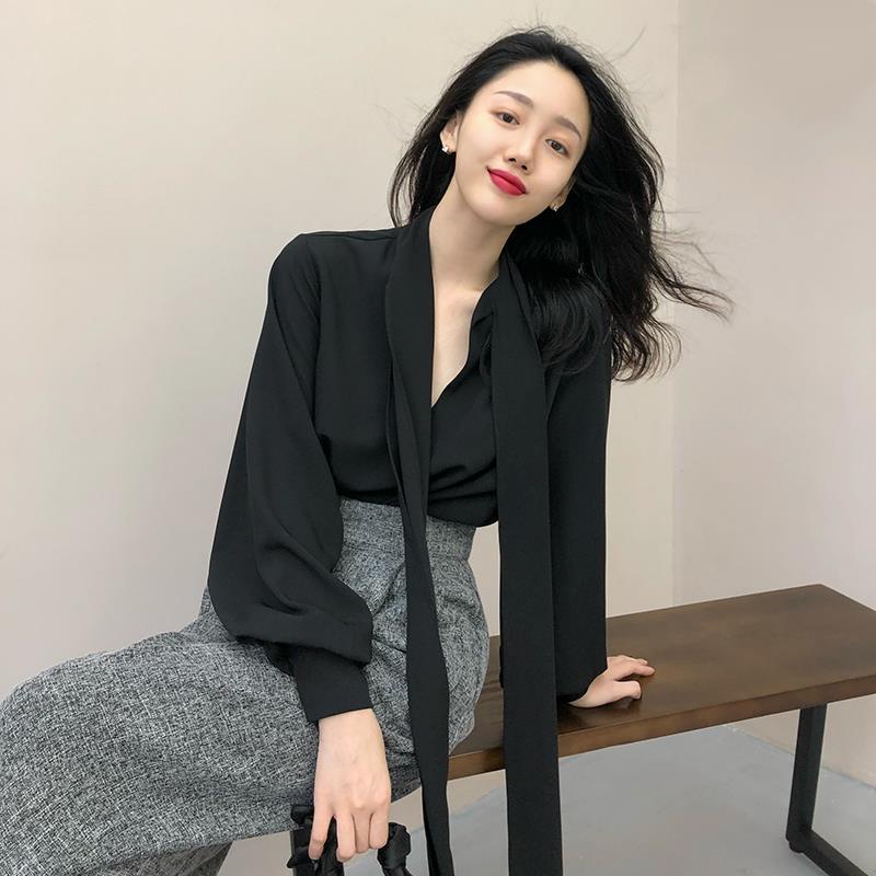 Áo sơ mi chiffon dáng rộng phong cách thời trang hàn quốc 2022