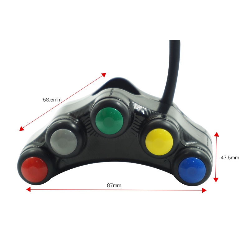 Công Tắc Đèn Pha / Xi Nhan Bằng Hợp Kim Nhôm 12v Gắn Tay Lái Xe Mô Tô