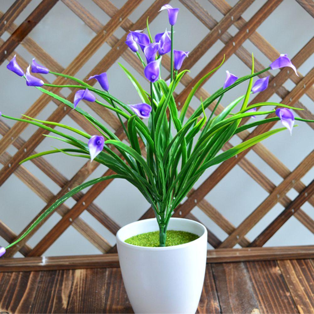 Bó 25 Bông Hoa Calla Nhân Tạo Mini Cho Trang Trí Bể Cá