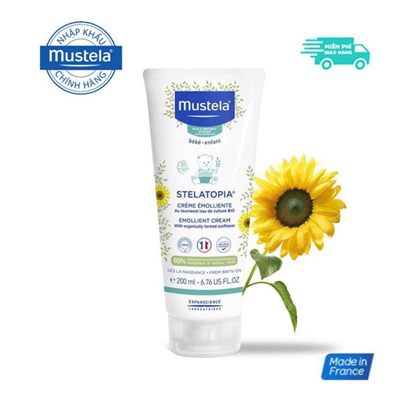 Kem Dưỡng Da Mustela Cho Trẻ Sơ Sinh &amp; Em Bé Da Chàm Thể Tạng  200ml
