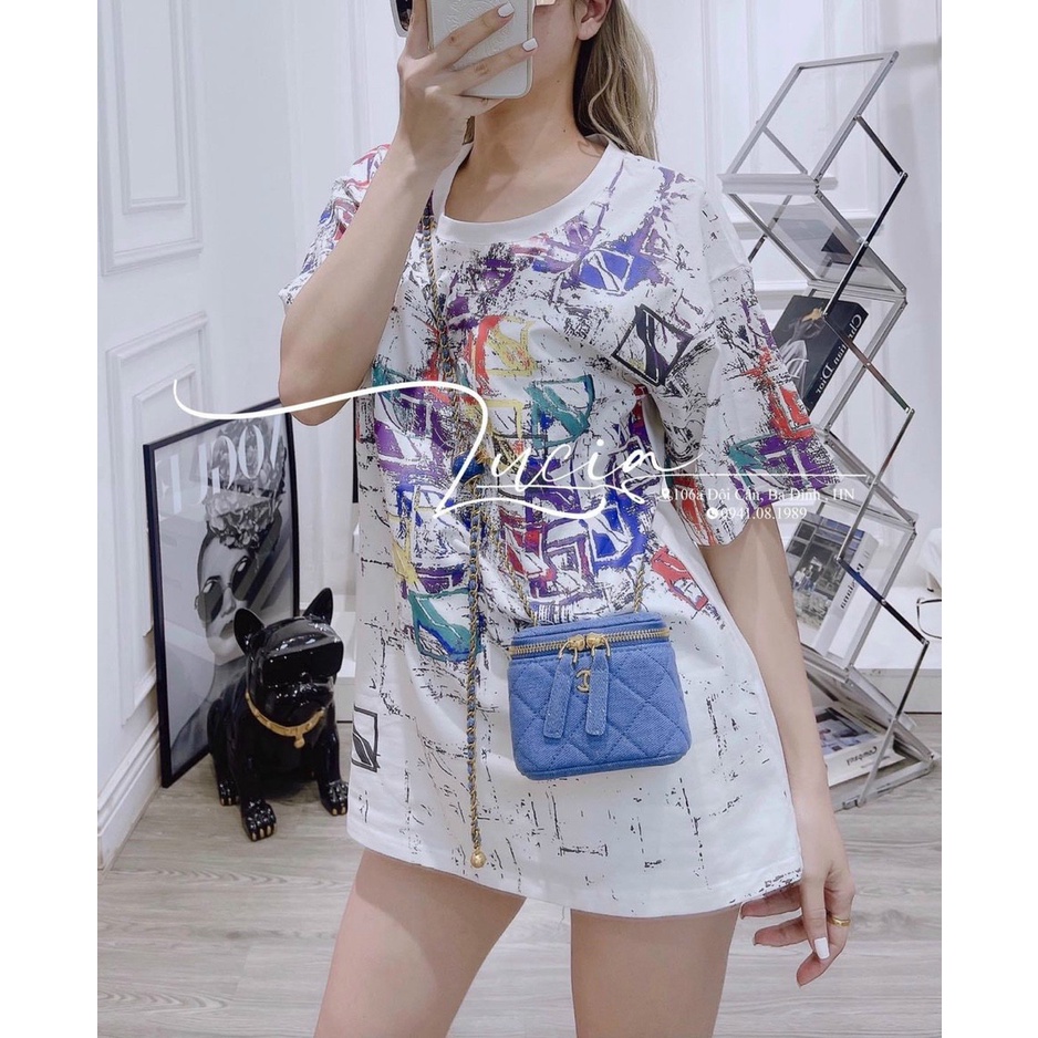 Áo thun nữ trắng from rộng tay ngắn đẹp cá tínhalohashop91