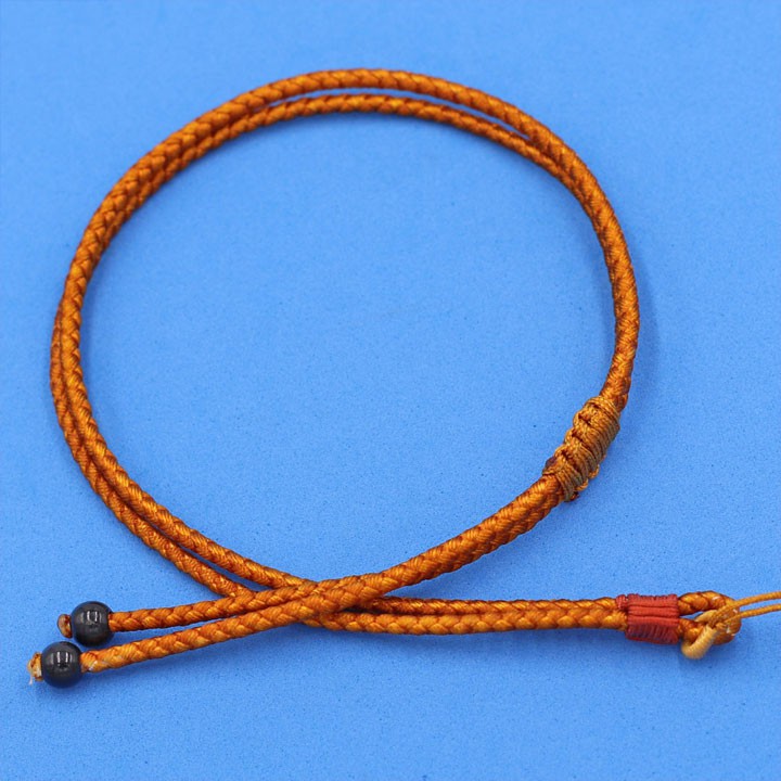 Mặt dây chuyền Phật A Di Đà đá tự nhiên vàng 4.3cm - Phật bản mệnh tuổi Tuất, Hợi - Móc inox