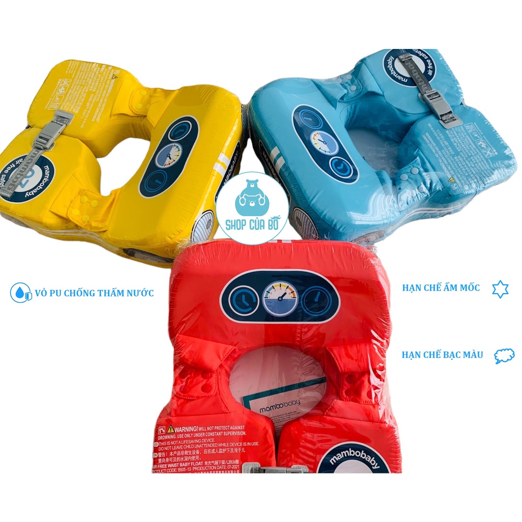 Phao bơi không bơm hơi Mambobaby mẫu mới hình Ô TÔ cho bé từ 8 - 36 tháng