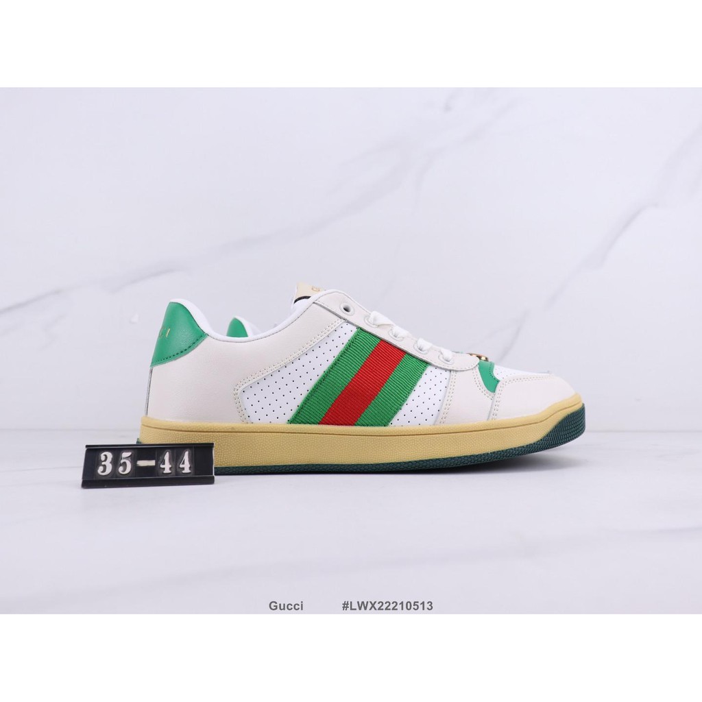 Gucci low-top casual sneakers cowhide material Women's Girl's Men's Boy's Sports Running Shoes Sneakers