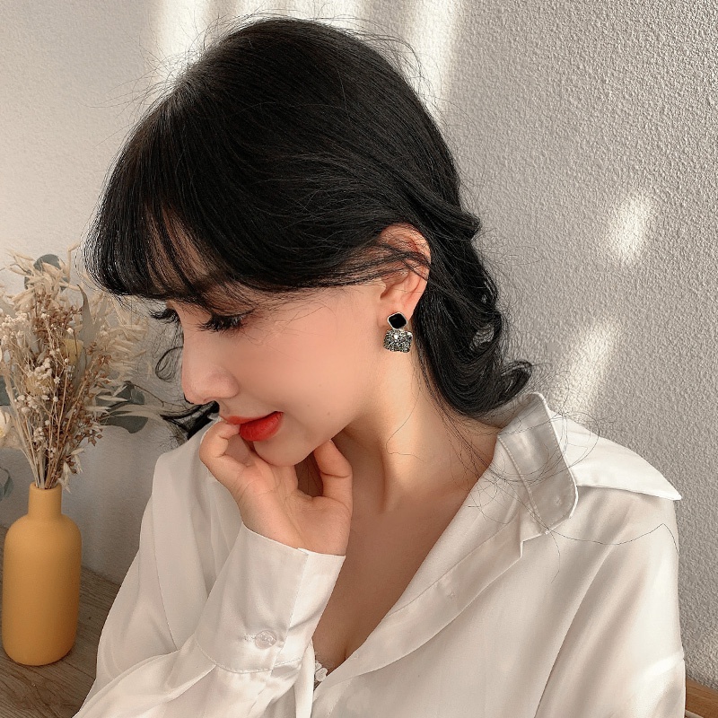 Khuyên tai mạ bạc phong cách thời trang Hàn Quốc cổ điển