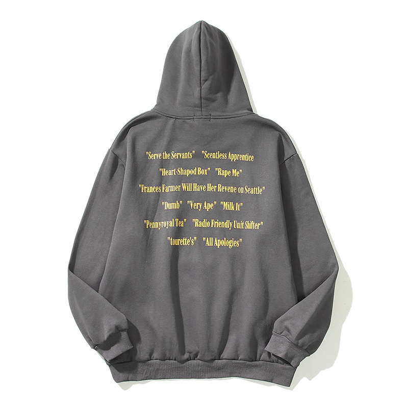 Áo Hoodie Dáng Rộng In Hình Nirvana Nirvana Cá Tính Phong Cách Hip Hop Dành Cho Nam Nữ