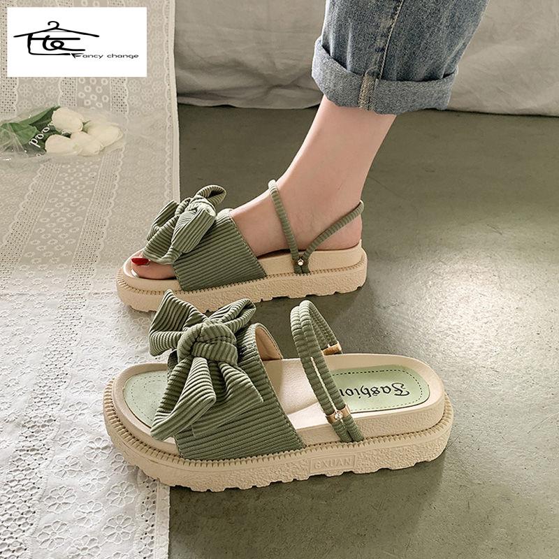 Sandal hai quai đế dày thời trang mùa hè dành cho bạn nữ 2022