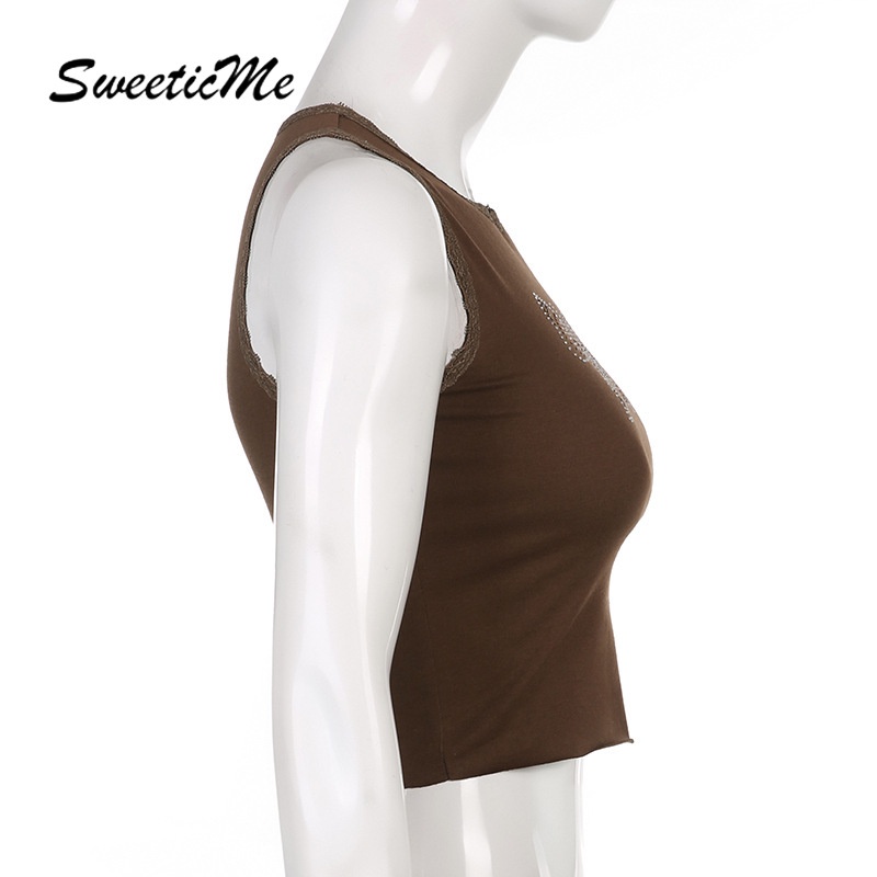 Áo Tank Top In Hình Bướm Không Tay Hàng Mới Dành Cho Nữ Sweeticme 2022