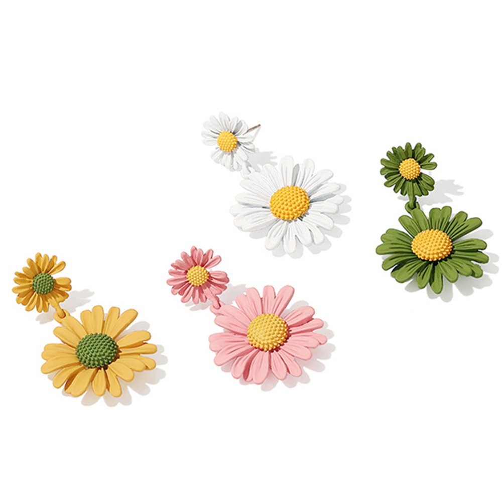 Hoa Tai Hình Hoa Cúc Dễ Thương Phong Cách Hàn Quốc Cho Nữ