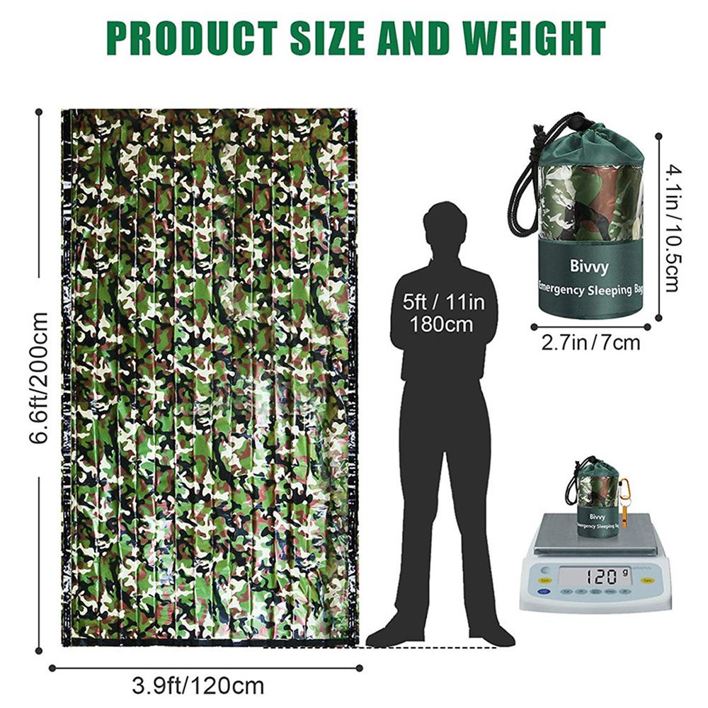 Túi ngủ sinh tồn không thấm nước mang theo đi du lịch ngoài trời chống gió thiết thực