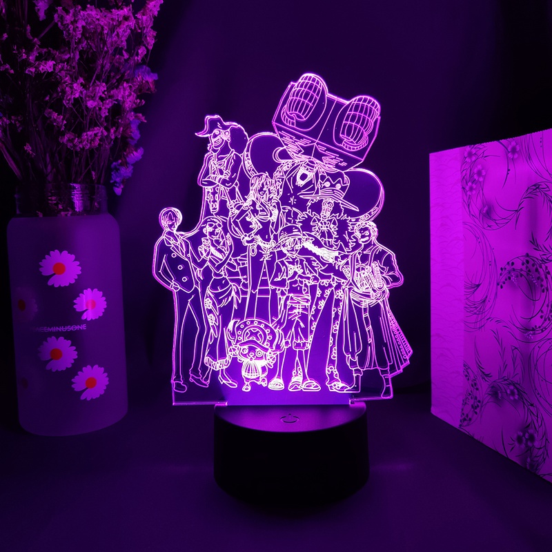 Đèn LED 3D Hình Nhân Vật Chopper Luffy Zoro Sauron Trong Phim Hoạt Hình One Piece Với 7 Màu Khác Nhau Dùng Trang Trí