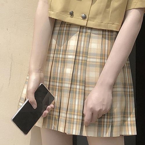 Bộ Đồng Phục Nữ Sinh Amoi 2022 Gồm Áo Sơ Mi Tay Ngắn Phối Chân Váy Xếp Ly Xinh Xắn