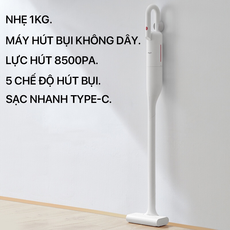 Máy hút bụi không dây cầm tay cao cấp Deerma VC01  - Lực hút mạnh 8.500Pa