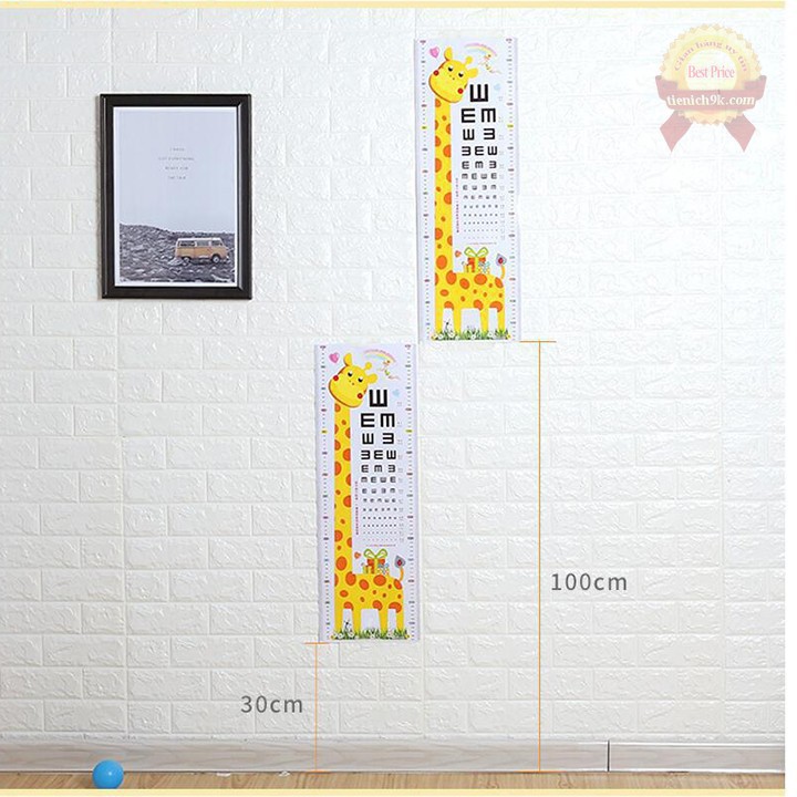 Thước Đo Chiều Cao Cho Bé - Decal Trang Trí Dễ Thương DUASHOP.