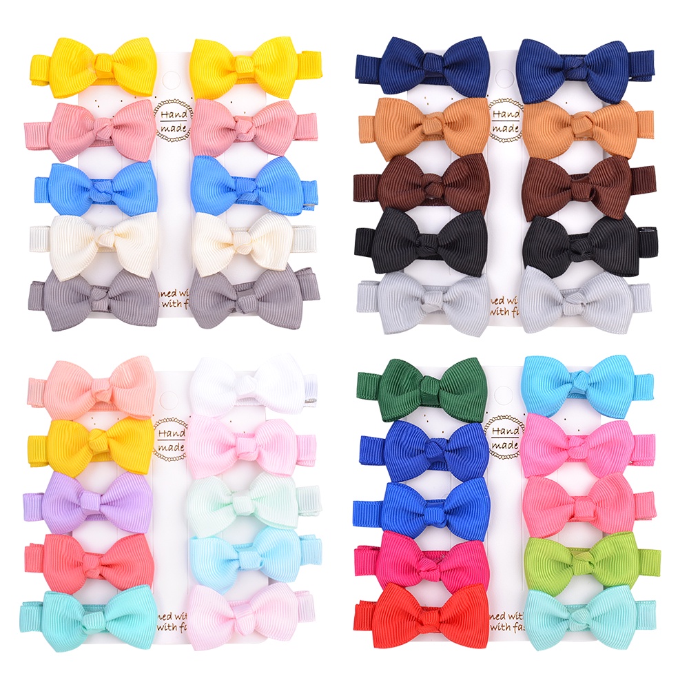 Set 10 kẹp tóc KIDSBOWS kiểu nơ dễ thương thời trang dành cho nữ