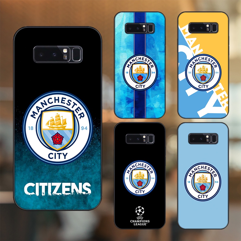 Ốp lưng Samsung Note 8 viền đen in hình Manchester City MC