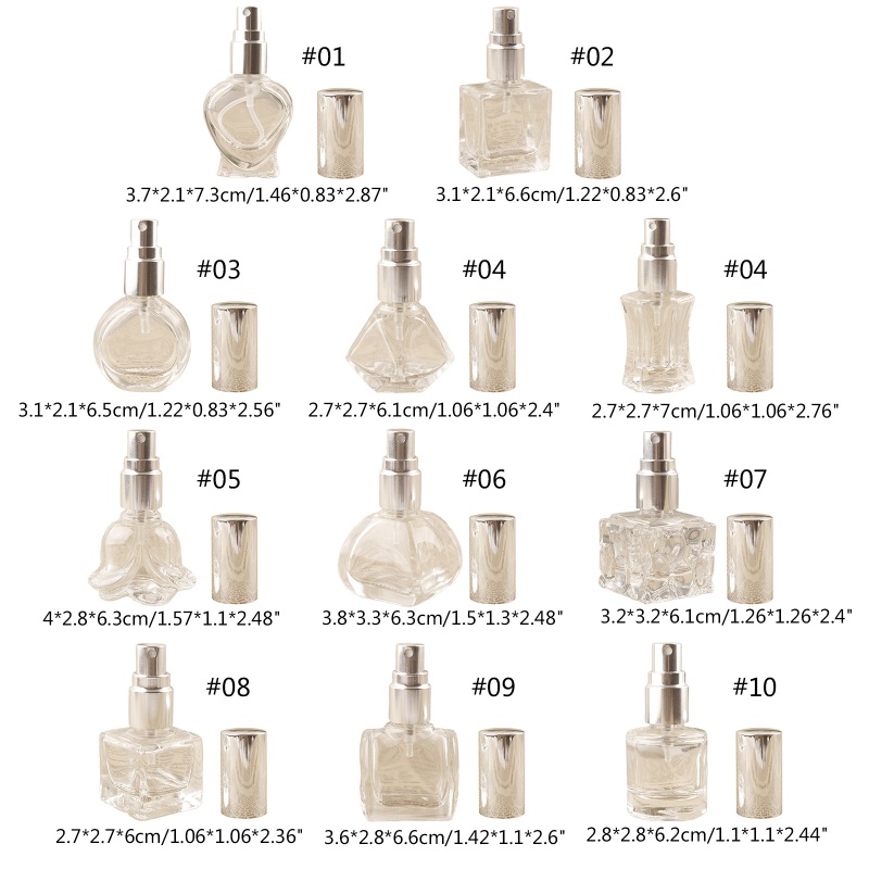 Bộ 3 Chai Rỗng 10ml Dùng Đựng Mỹ Phẩm / Kem / Mẫu Thử Cho Nhà Tắm