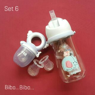Combo Bình tập uống nước & Bình thìa ăn dặm AAG