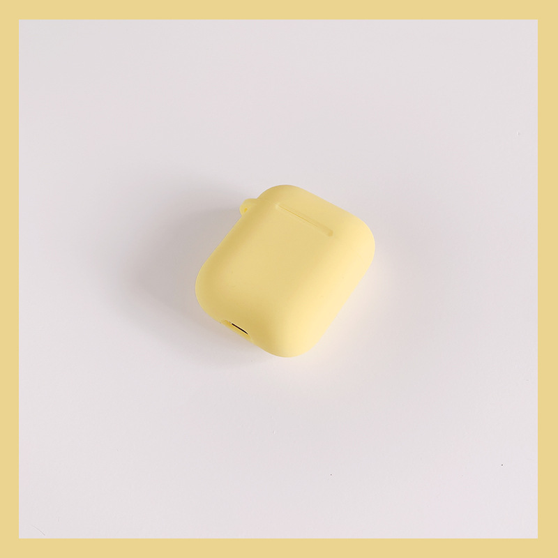 Ốp lưng iphone Vỏ Bảo Vệ Hộp Sạc Tai Nghe AirPods 1 2 apple Bằng Silicon Mềm Màu Trơn Chống Rơi Dinuo case