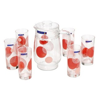 Bộ bình ly thủy tinh Luminarc Constellation Red G8277