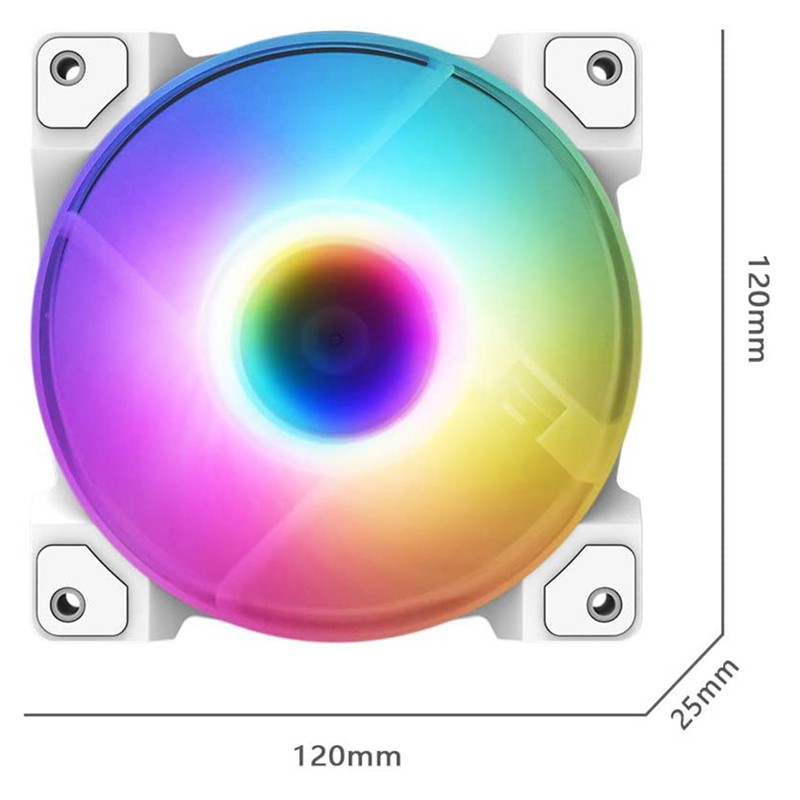 ID-COOLING DF-12025-ARGB-TRIO SNOW Temperature Control Fan Radiator