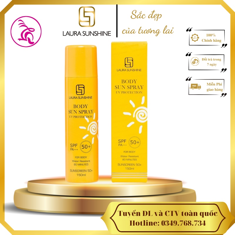 Xịt chống nắng toàn thân Nhật Kim Anh - Laura sunshine body sun spray spf50+ pa+++