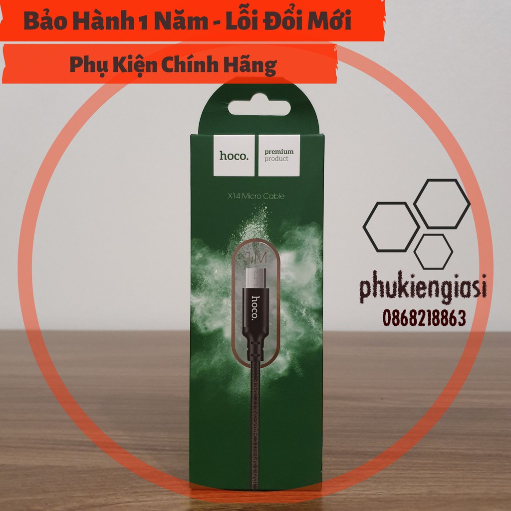 Cáp Sạc Hoco X14 Đen Dài 1M - Sạc samsung,ipad/Android Microd
