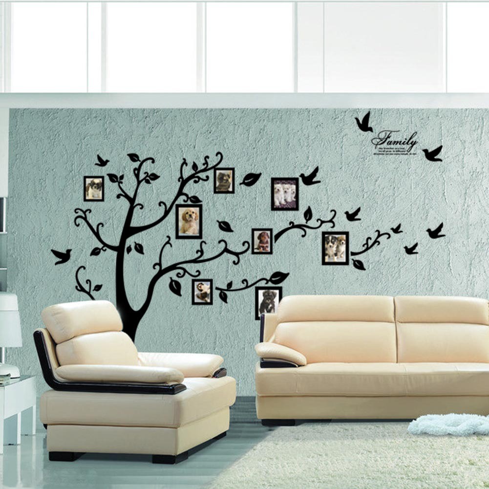 Decal dán tường Cây treo ảnh 4 size lớn - DCX027