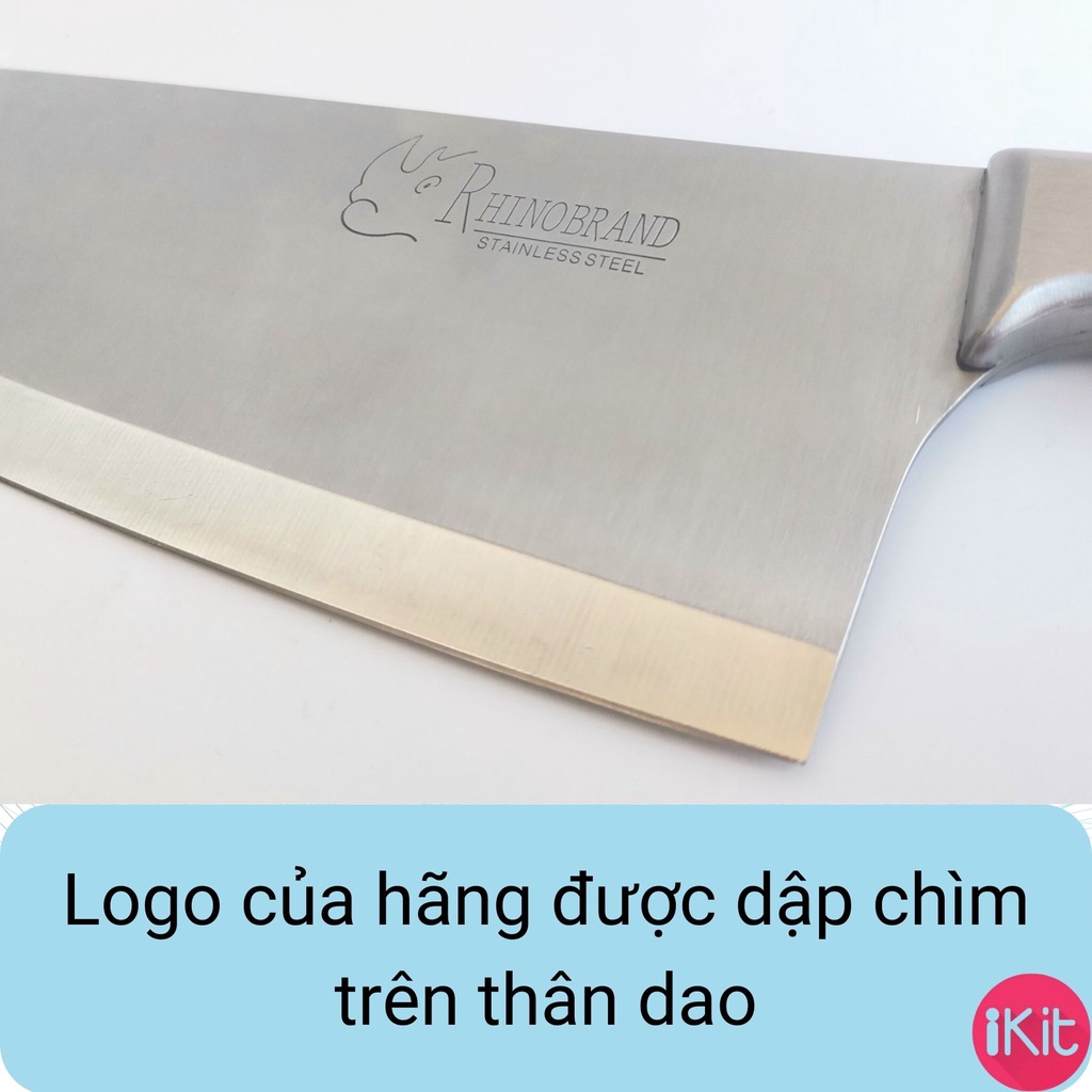 Dao thái thịt siêu sắc Thái Lan Rhino No 893. Dao cực sắc bền và dễ vệ sinh.