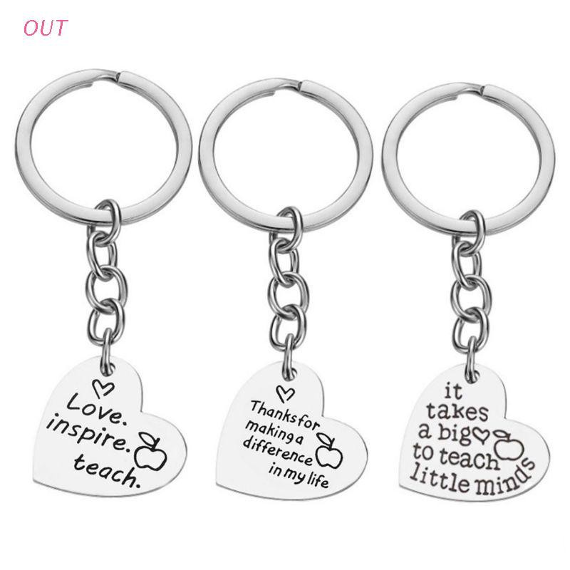 OUT Her Him Gratitude Gift for Teacher  Teaching is a heart work 2020 Keychain with Gift Box-Show Your Teacher Appreciation